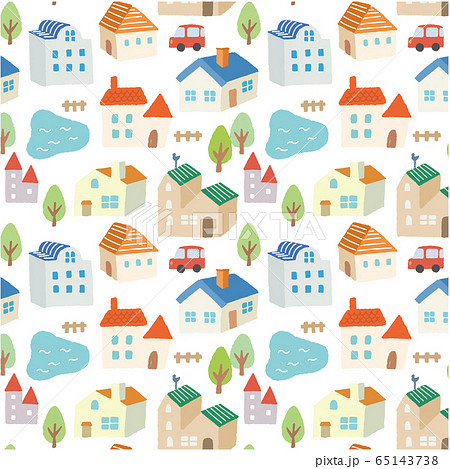 町パターン__手描き 町パターン__手描き 65143738