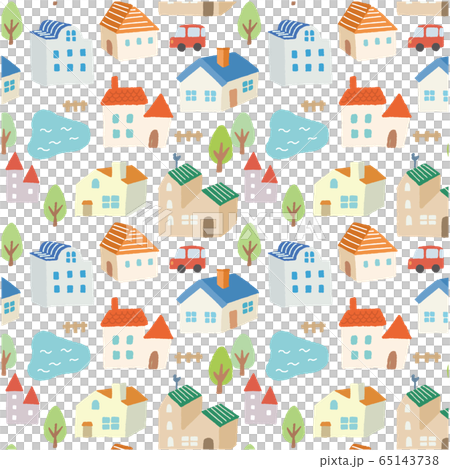 町パターン__手描き 町パターン__手描き 65143738