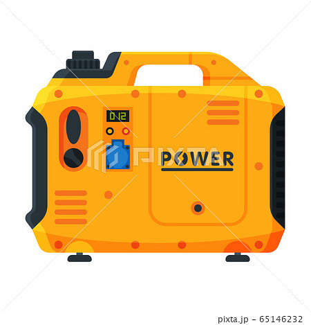 Power Portable Generator Yellow Diesel のイラスト素材