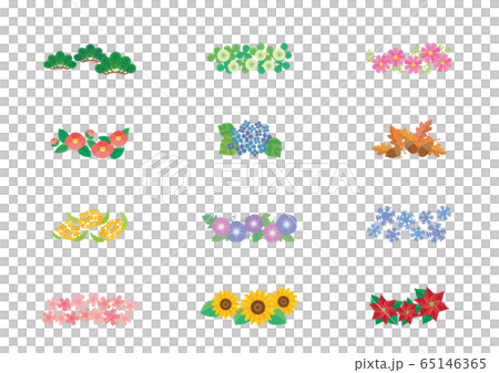 花　季節の花　イラスト 65146365