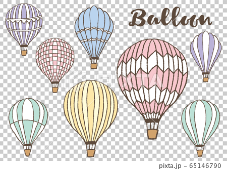 Balloon Illustration Hand Painted Color Stock Illustration