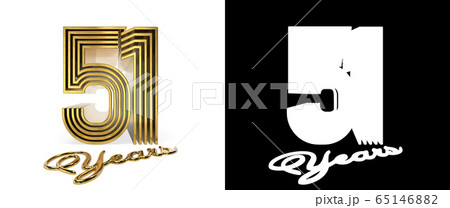 Number fifty-one years celebration 65146882