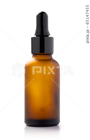 brown glass dropper serum bottle isolated on white background brown glass dropper serum bottle isolated on white background 65147455