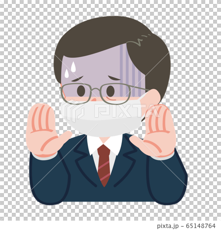 Mask for middle-aged office workers to stop rushing 65148764