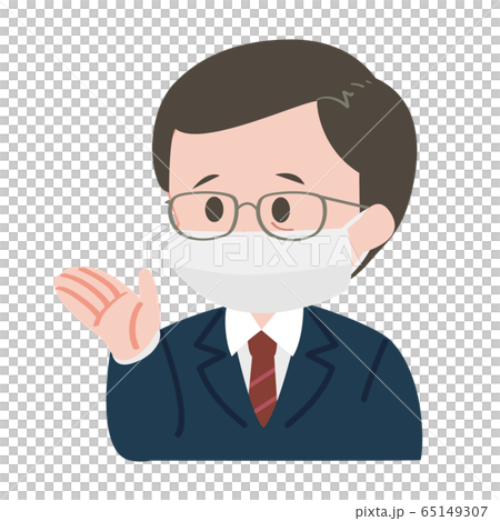 Middle-aged office worker guide mask Middle-aged office worker guide mask 65149307