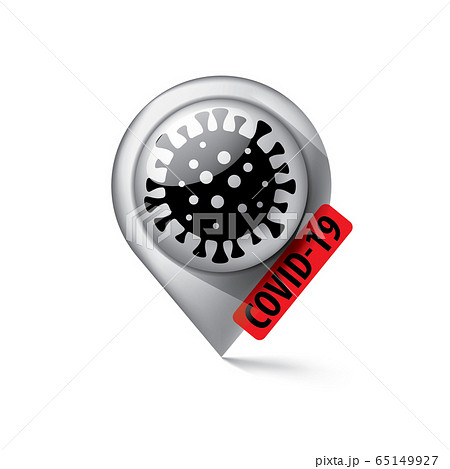 Vector sign of the coronavirus as a location Vector sign of the coronavirus as a location 65149927