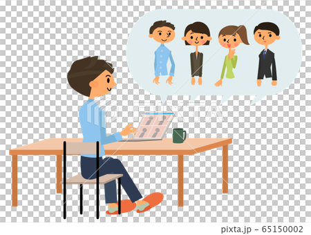 Online meeting men 65150002