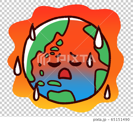 Global Warming Facial Expression Stock Illustration