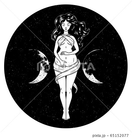 Beautiful pregnant woman figure, symbol of triple Beautiful pregnant woman figure, symbol of triple 65152077