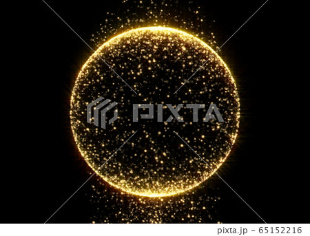 Gold glitter circle with glittering light shine Gold glitter circle with glittering light shine 65152216