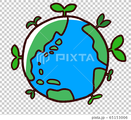 Handwriting Style Earth And Nature Plants Stock Illustration