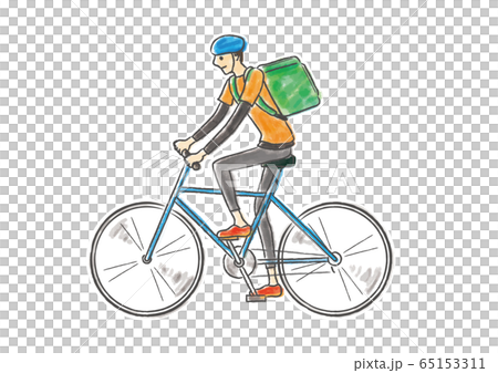 ウーバーイーツ、Uber Eats、UBER EATS、デリバリー、運ぶ、配達、配達する、自転車、 65153311