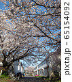 沖島の桜並木　桜のトンネル 65154092