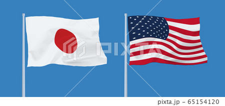 日米国旗 65154120