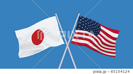 日米国旗 日米国旗 65154124