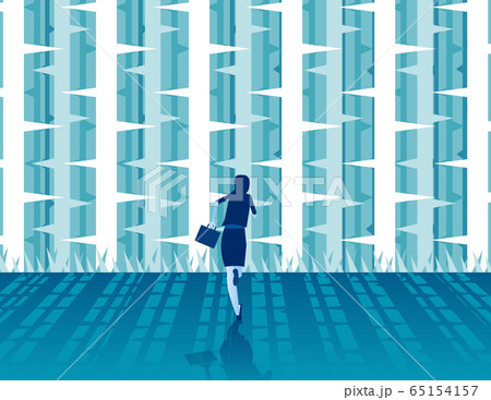 Business challenge. Conquering adversity concept 65154157