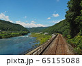 四万十川と線路 65155088