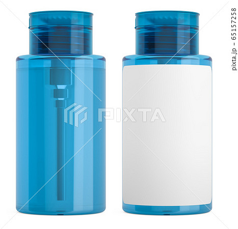 Plastic spray transparent cosmetic bottles mockup, 65157258