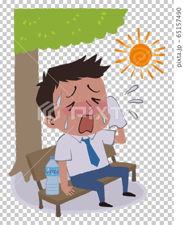 イラスト素材：木陰で休むビジネスマン 65157490