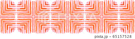 Pink red Seamless Border Scroll. Geometric Waterco 65157528