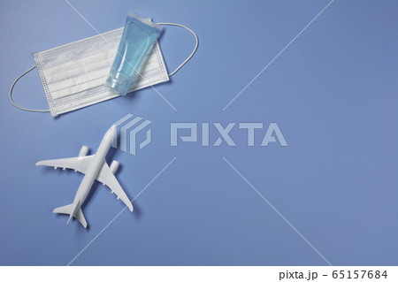 A toy airplane with medical mask for protecting A toy airplane with medical mask for protecting 65157684
