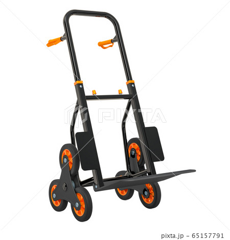 Stair Climbing Hand Truck. 3D rendering 65157791