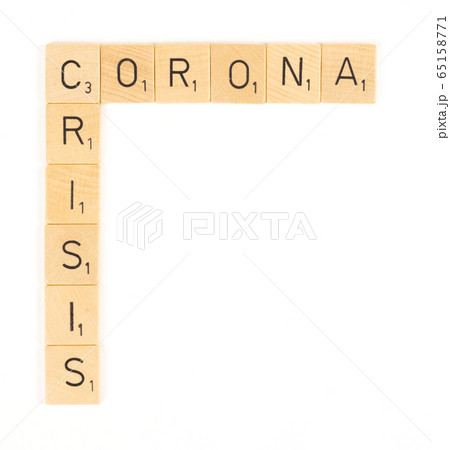 Corona crisis letters, isolated Corona crisis letters, isolated 65158771