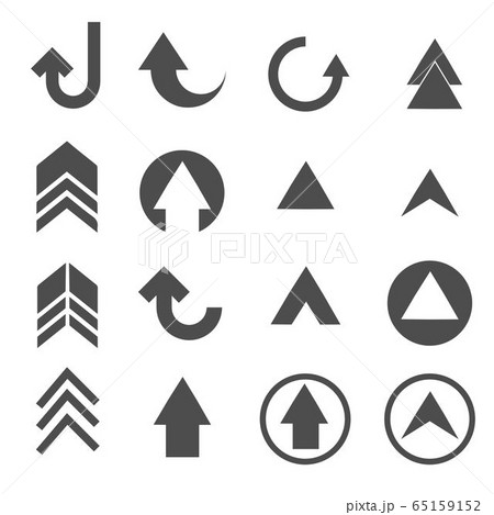 top arrow sign icons set vector 65159152