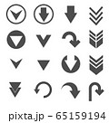 down arrow sign icons set vector 65159194