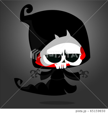 Funny cartoon grim reaper. Halloween vector illustration 65159650