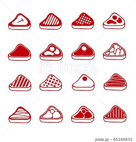 steak meat icons set vector steak meat icons set vector 65160635