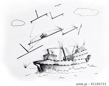 乗り物　帆船 65160733