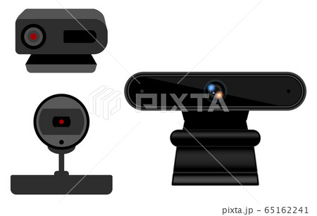 取り付けタイプのウェブカメラのイラストのイラスト素材