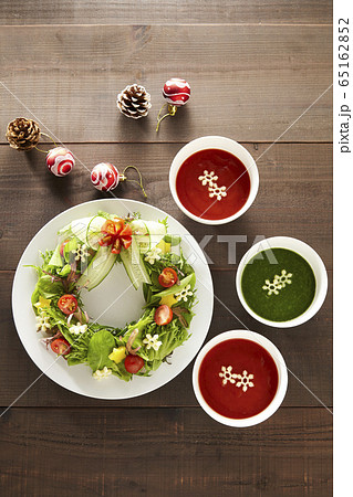 クリスマス風サラダ クリスマス風サラダ 65162852