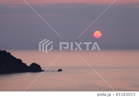 羽尾鼻と夕陽 65163015