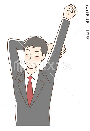 ストレッチする男性 65163372