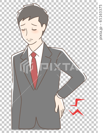 腰痛に悩む男性 65163375