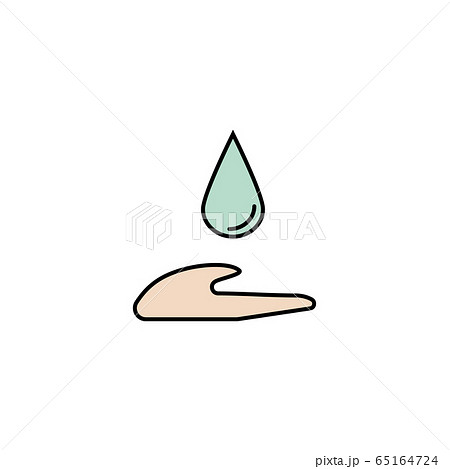 Hands with drops. Cleansing and washing hands concept. Hands with drops. Cleansing and washing hands concept. 65164724