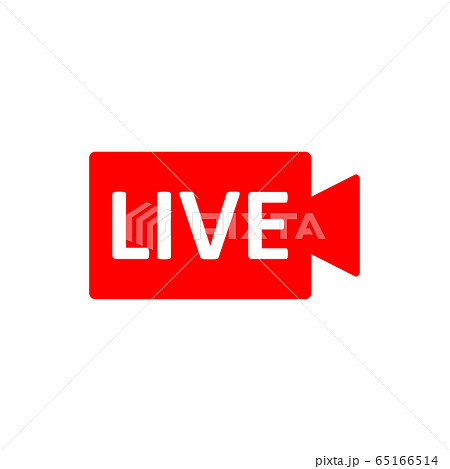 Live Stream sign. Red symbol, button of live Live Stream sign. Red symbol, button of live 65166514