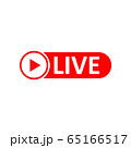 Live Stream sign. Red symbol, button of live 65166517