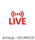 Live Stream sign. Red symbol, button of live 65166518