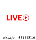 Live Stream sign. Red symbol, button of live 65166519