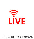 Live Stream sign. Red symbol, button of live 65166520