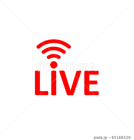Live Stream sign. Red symbol, button of live Live Stream sign. Red symbol, button of live 65166520