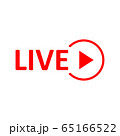 Live Stream sign. Red symbol, button of live 65166522