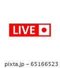 Live Stream sign. Red symbol, button of live 65166523