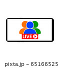 Live Streaming on smartphone. Sign of live 65166525