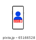 Live Streaming on smartphone. Sign of live 65166528