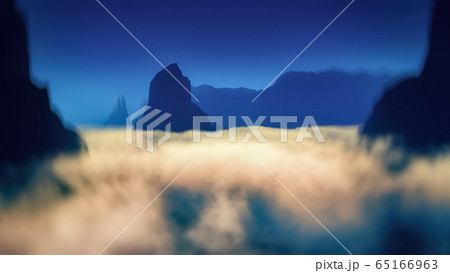 beautiful landscape and scenery in rural chile 3d rendering 65166963