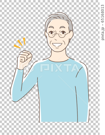 ガッツポーズする男性 ガッツポーズする男性 65168013